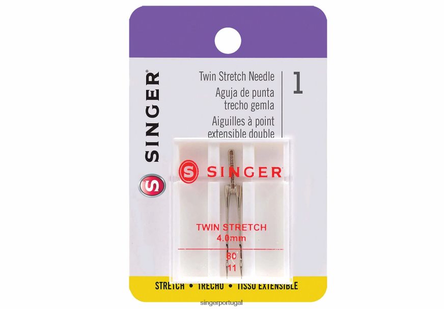 Agulhas elásticas duplas de 4 mm, tamanho 80/11 DB262X92 SINGER acessórios