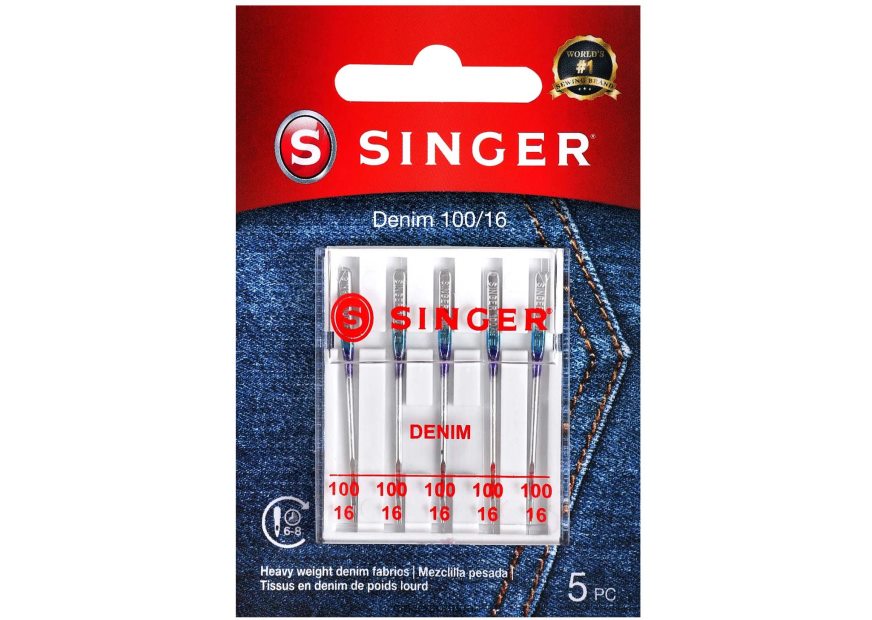 agulhas jeans, tamanho 100/16 DB262X88 SINGER acessórios