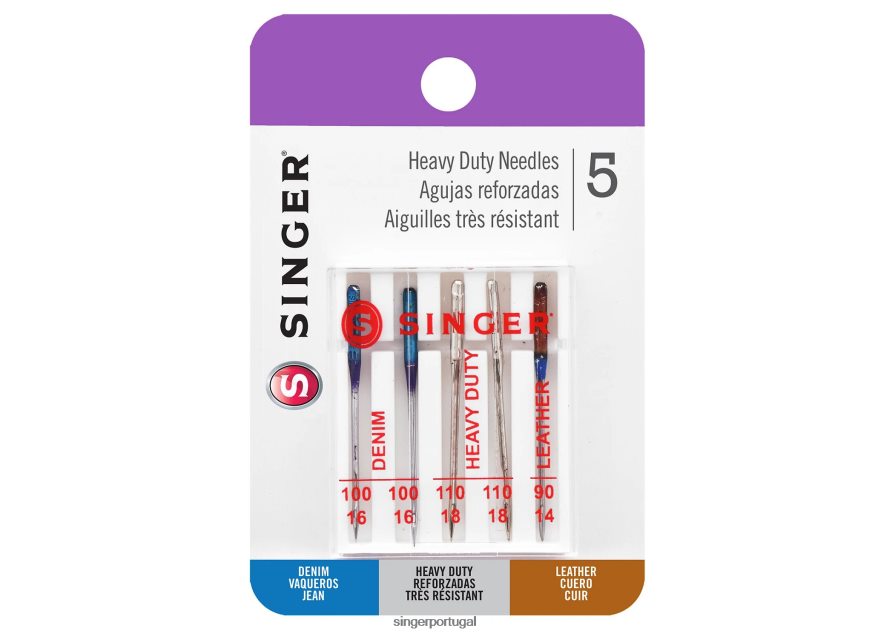 agulhas universais para serviços pesados, tamanhos variados DB262X115 SINGER acessórios