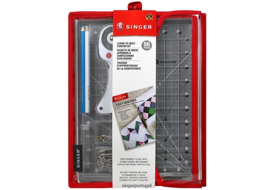 Kit para aprender a quilt com 86 peças DB262X182 SINGER acessórios