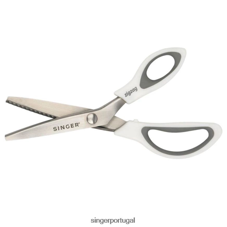 Tesoura de picotar de 9\" com punho confortável, tesoura zig zag de aço inoxidável DB262X166 SINGER acessórios