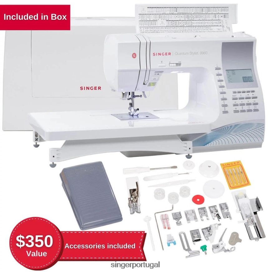 máquina de costura estilista quântica 9960 DB262X40 SINGER máquinas