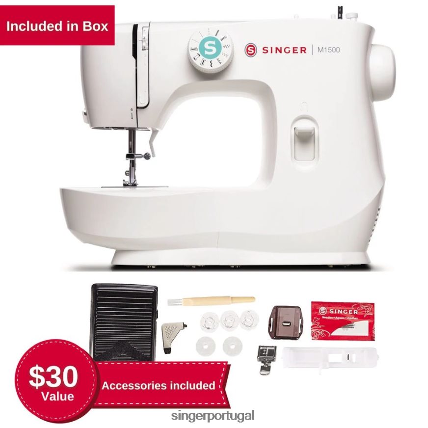 Máquina de costura m1500 com kit de costura bônus DB262X14 SINGER máquinas